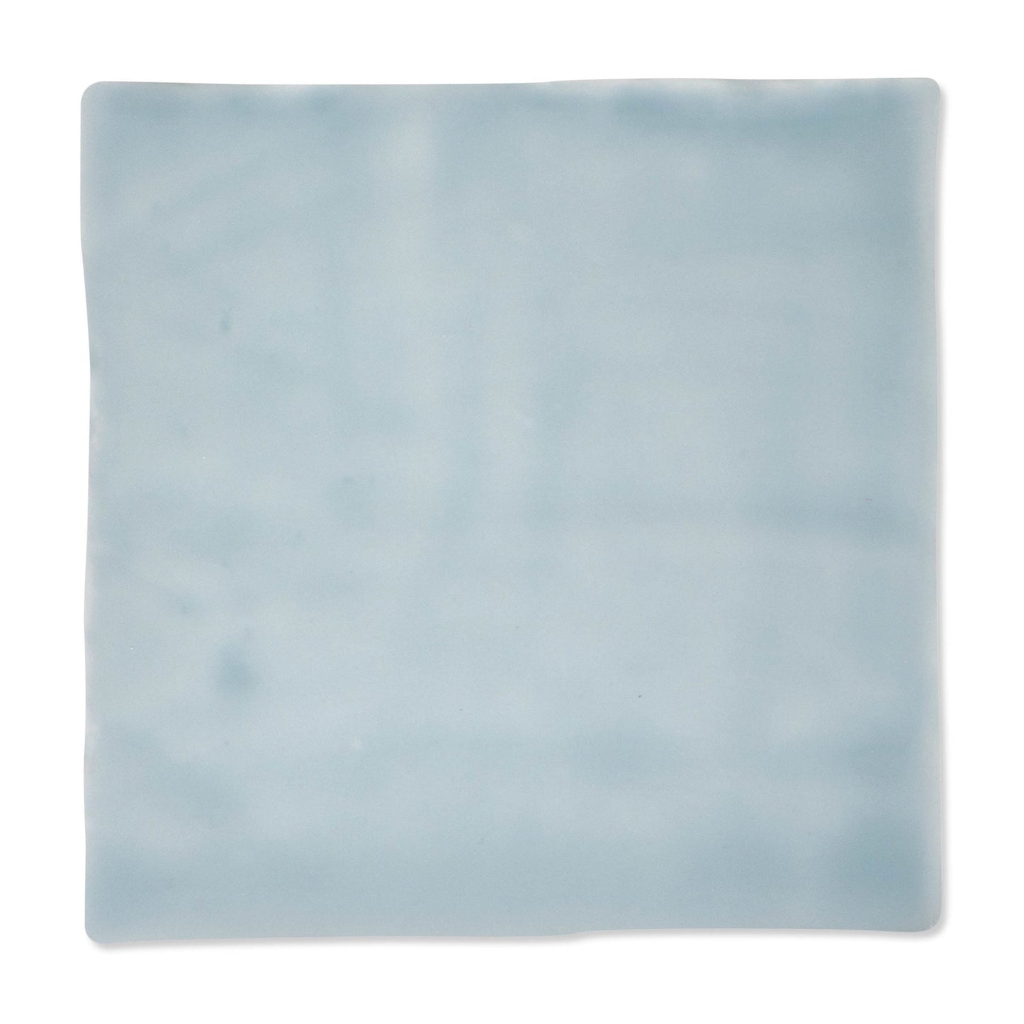 Blauw vierkant tegeltje met gladde afwerking en lichte textuur