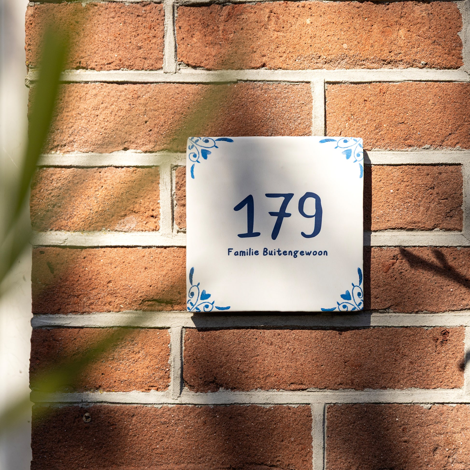 A note to you delfts blauw huisnummer