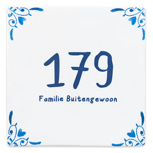 A note to you, in Delft Blue - huisnummer Storytiles