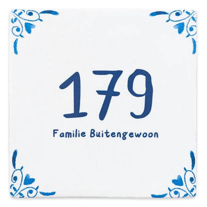 A note to you, in Delft Blue - huisnummer Storytiles