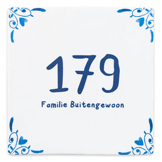 A note to you, in Delft Blue - huisnummer Storytiles