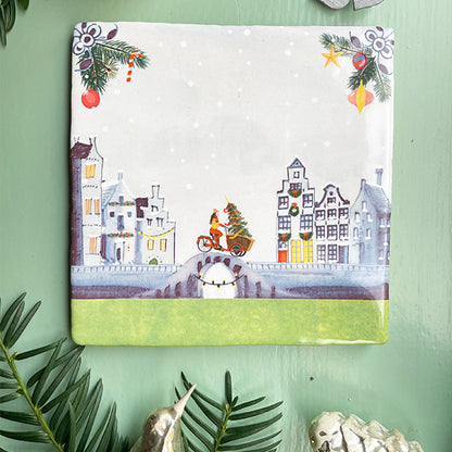 Christmas tree coming through