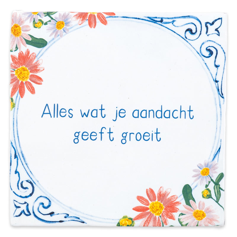 Floral Delft Blue delfts blauw tegeltje Storytiles