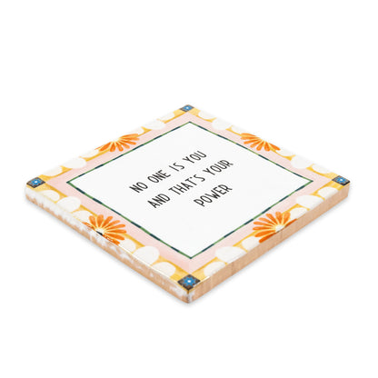 Flowers in pink met eigen tekst Storytiles