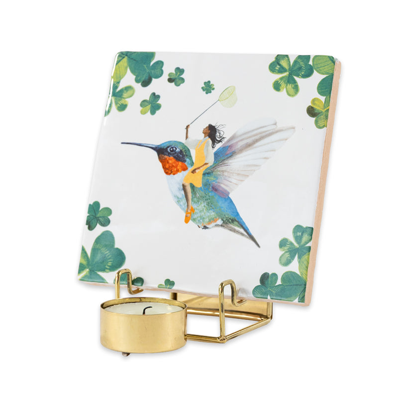 Golden Tile & Candle holder