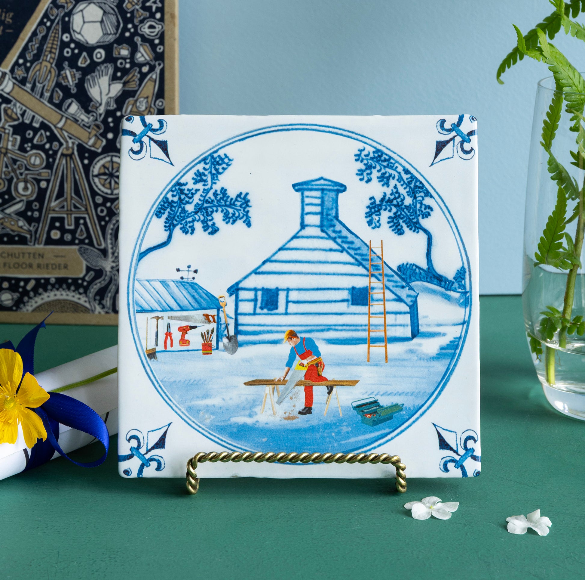 Delfts blauw cadeau voor handige opa of vader