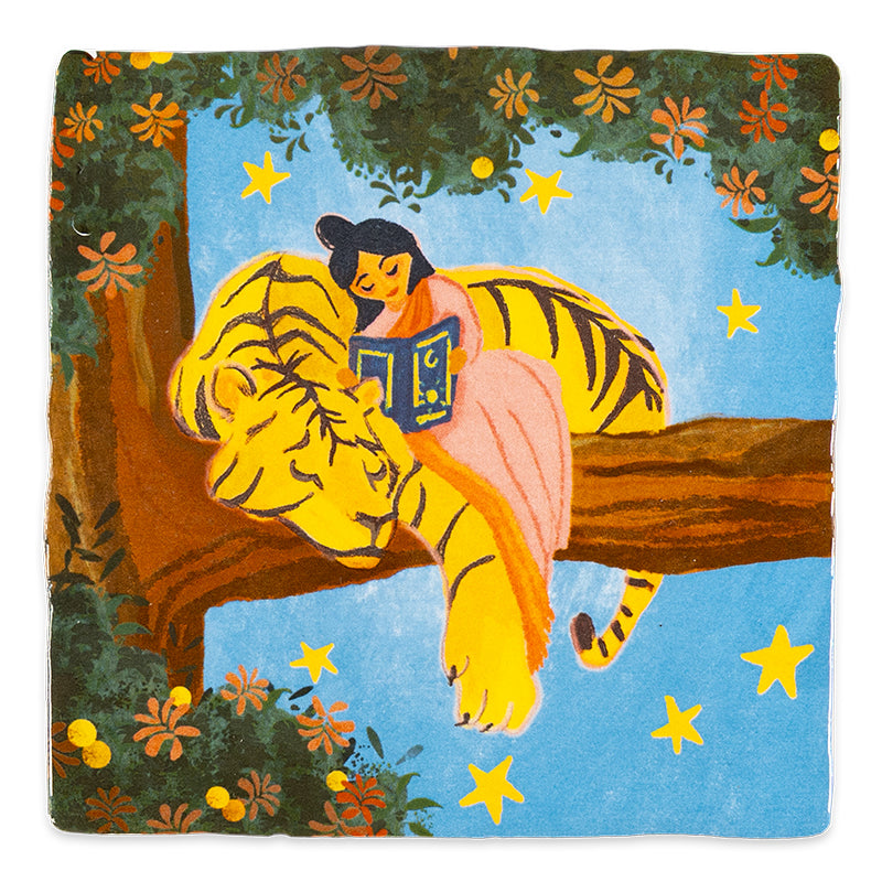 Magical nighttime story ontwerp tegeltje