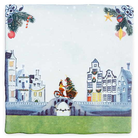 Christmas tree coming through