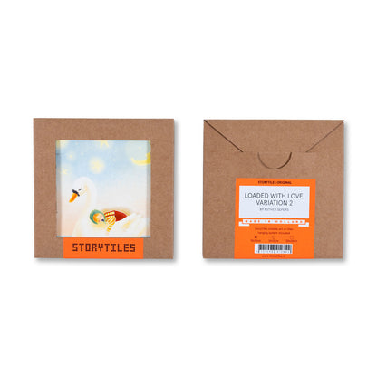 StoryTiles Loaded with love geboortetegeltje in verpakking