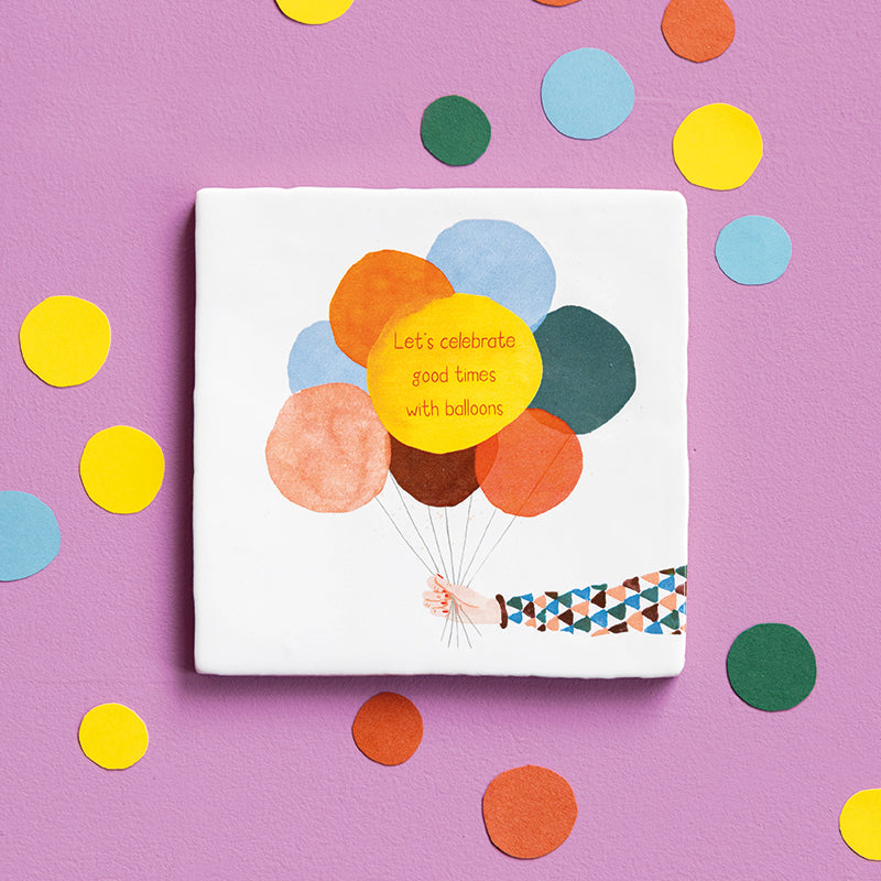 Tegeltje met tekst balonnen