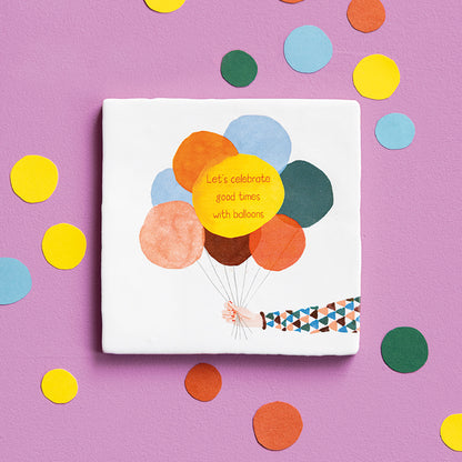 Tegeltje met tekst balonnen