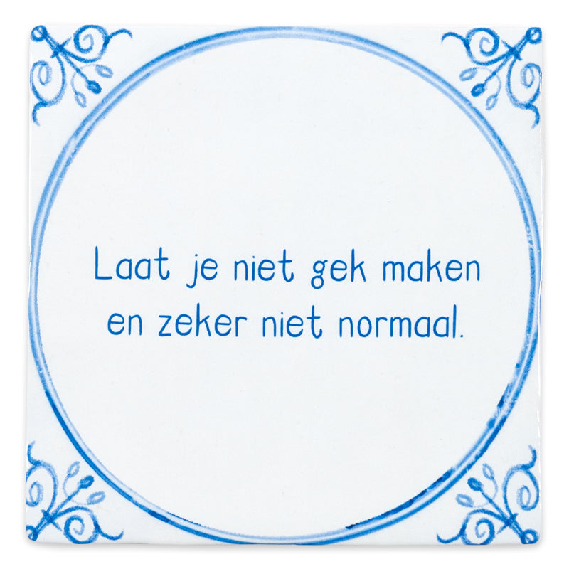 Storytiles tegetje Typical Delft Blue - eigen tekst