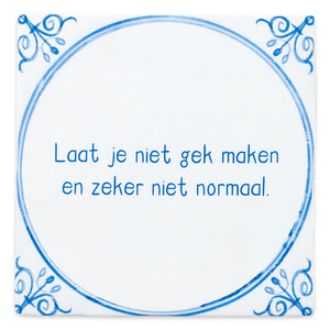 Storytiles tegetje Typical Delft Blue - eigen tekst