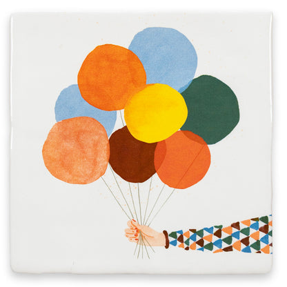 A joyful day tegeltje met ballonnen