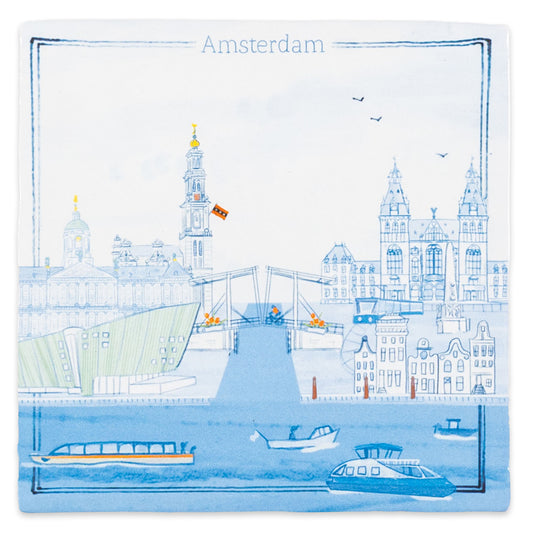 Delfts blauwe Amsterdam StoryTile