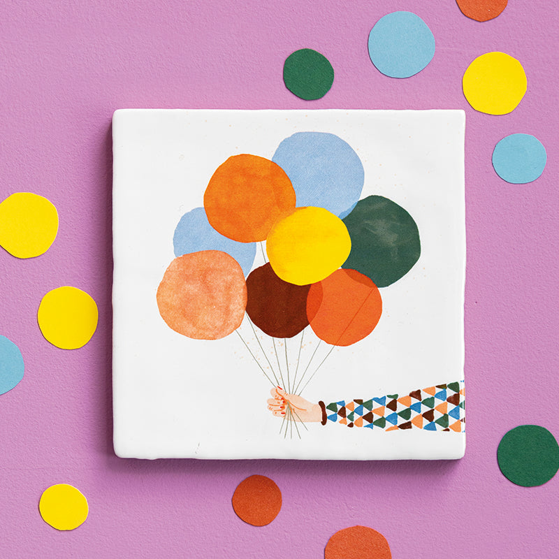 tegeltje met balonnen