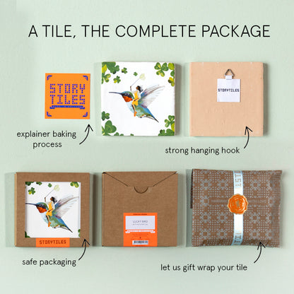 Hoe een StoryTile wordt verpakt en optioneel als cadeau wordt ingepakt
